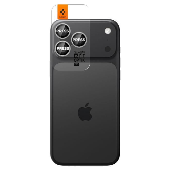 Bild 2, Spigen iPhone 17 Pro/Pro Max/16 Pro/Pro Max 2-PACK Linsskydd GLAS.tR 