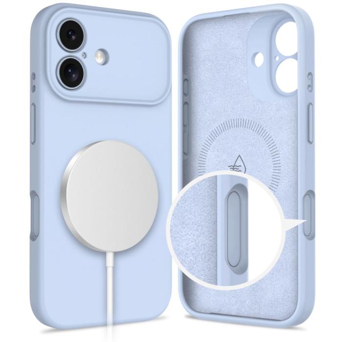 Bild 2, Tech-Protect iPhone 17 Skal MagSafe Silikon Mist Blue