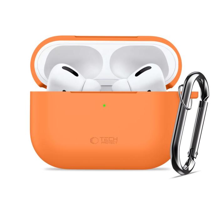 Bild 3, Tech-Protect AirPods Pro 3 Skal Silikon Hook Cosmic Orange