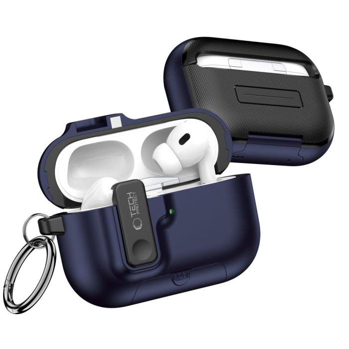 Bild 3, Tech-Protect AirPods Pro 3 Skal Slim Hook Navy Blue