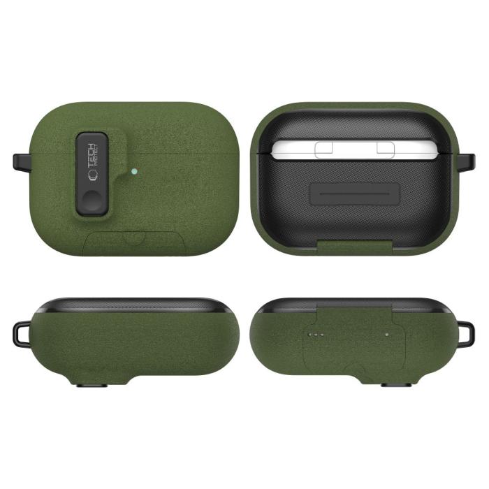 Bild 5, Tech-Protect AirPods Pro 3 Skal Slim Hook Olive Green