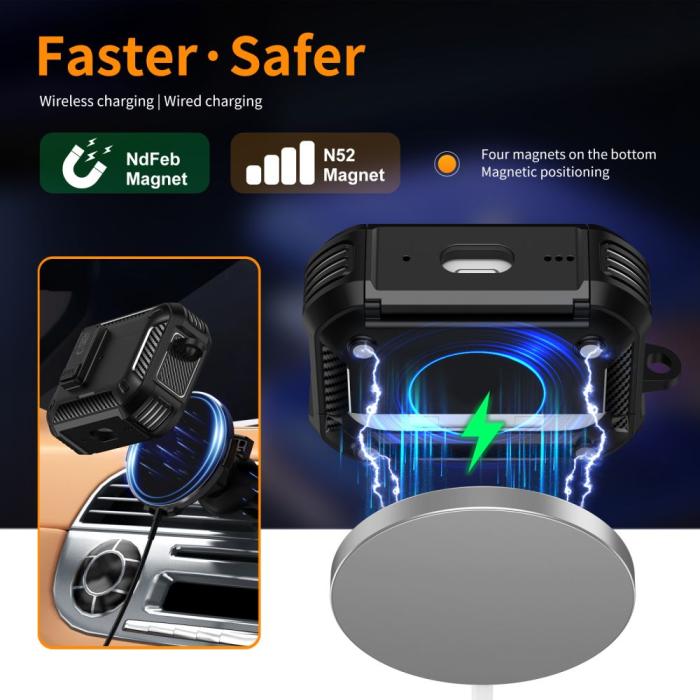 Bild 3, Tech-Protect AirPods Pro 3 Skal MagSafe Carbonox Svart