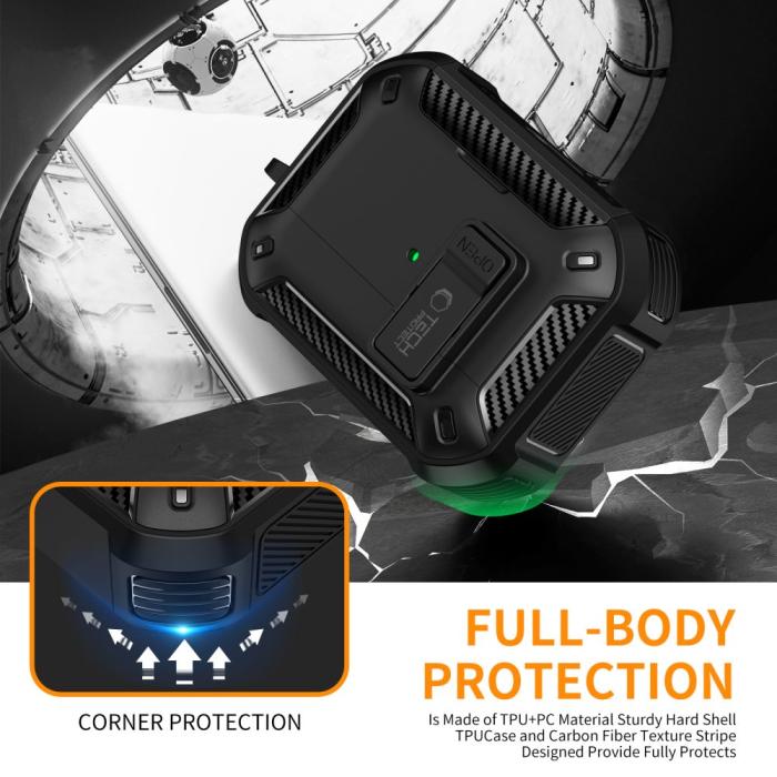 Bild 6, Tech-Protect AirPods Pro 3 Skal MagSafe Carbonox Svart