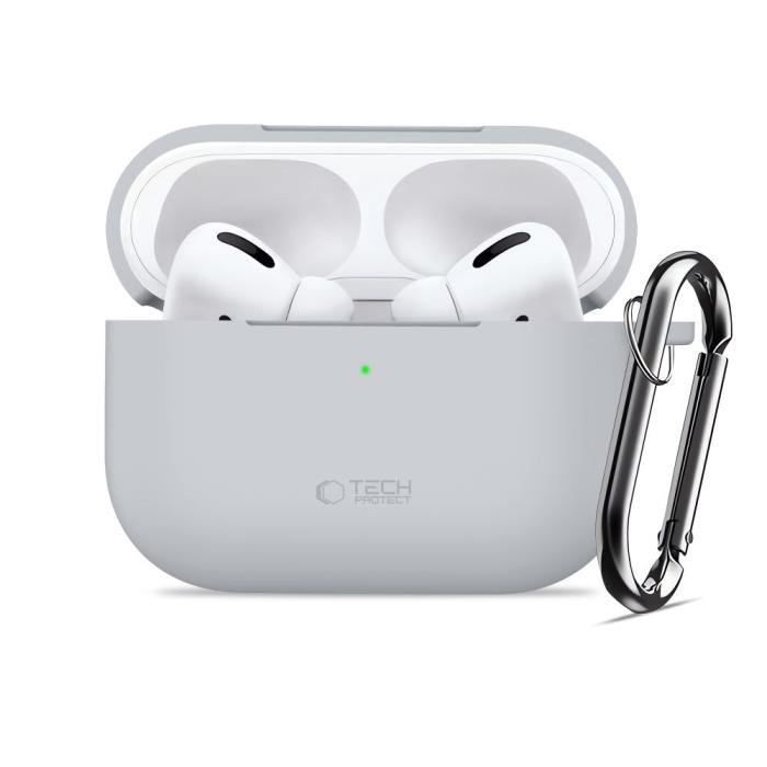 Bild 3, Tech-Protect AirPods Pro 3 Skal Silikon Hook Crayon Grey