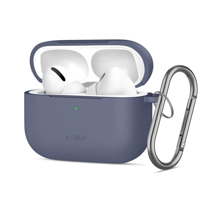Bild 1, Tech-Protect AirPods Pro 3 Skal Silikon Hook Baby Blue