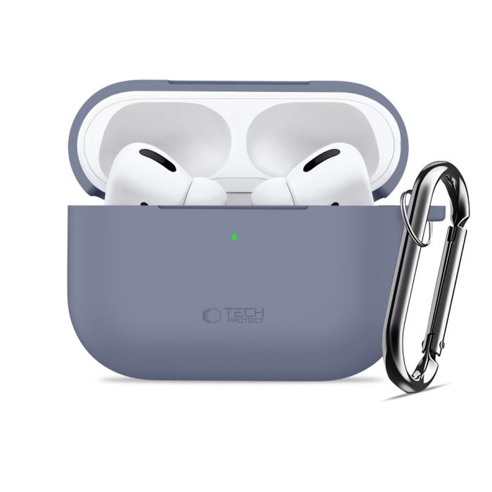 Bild 3, Tech-Protect AirPods Pro 3 Skal Silikon Hook Baby Blue