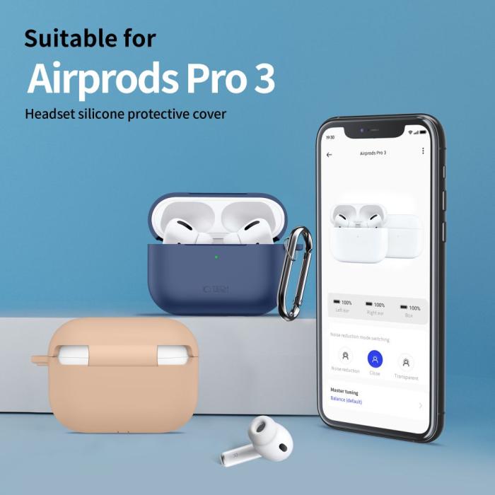 Bild 5, Tech-Protect AirPods Pro 3 Skal Silikon Hook Navy Blue