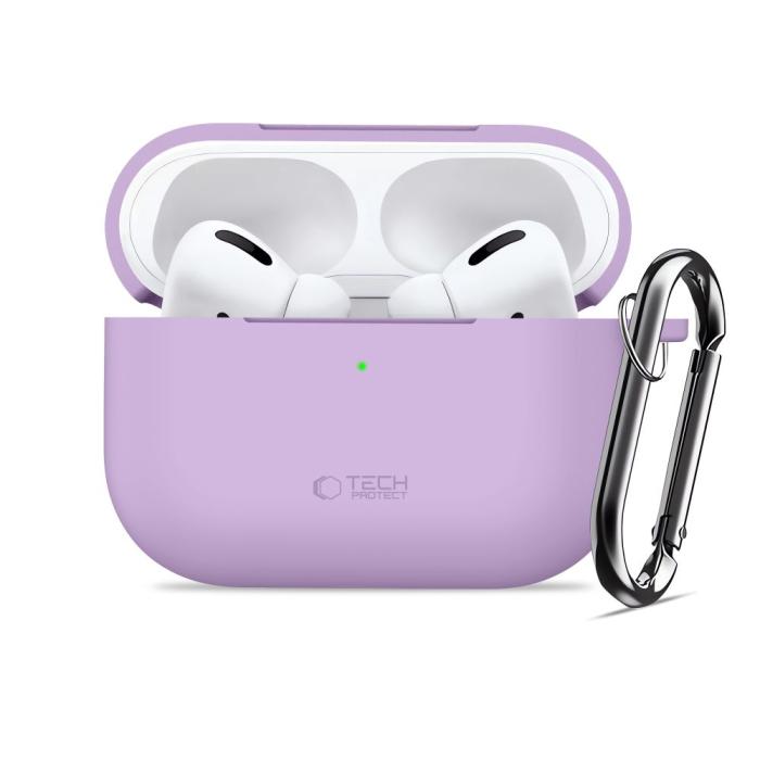 Bild 3, Tech-Protect AirPods Pro 3 Skal Silikon Hook Lavender