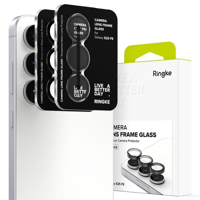 Bild 1, Ringke Samsung Galaxy S25 FE 2-PACK Linsskydd Svart