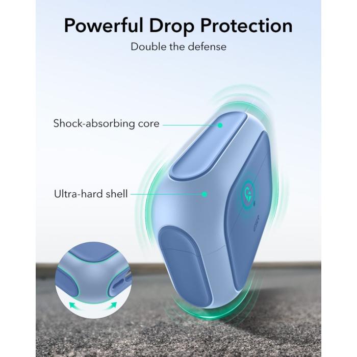 Bild 5, ESR AirPods Pro 3 Skal MagSafe Orbit HaloLock Blå
