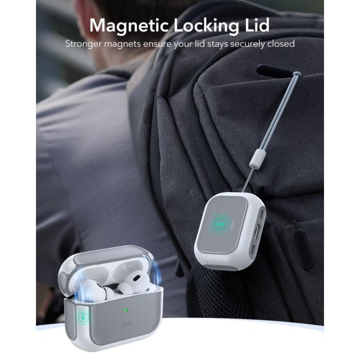 Bild 3, ESR AirPods Pro 3 Skal MagSafe Orbit HaloLock Vit