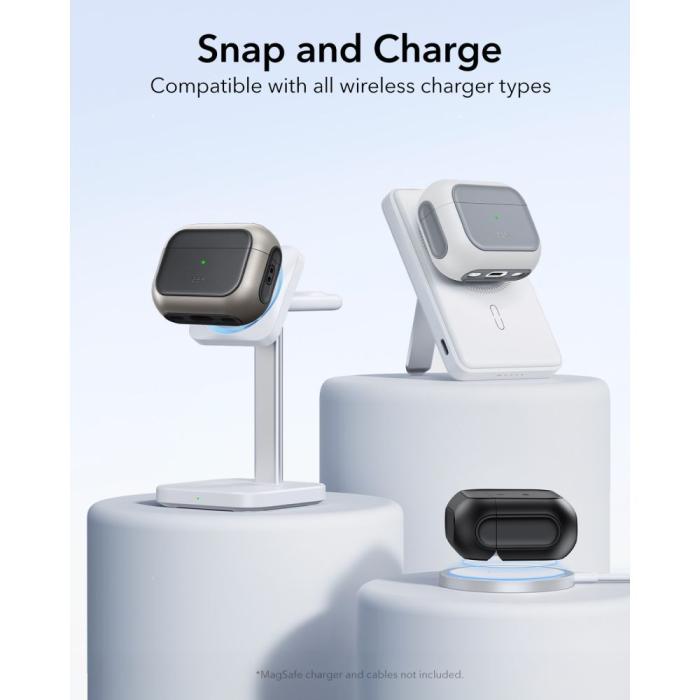 Bild 6, ESR AirPods Pro 3 Skal MagSafe Orbit HaloLock Vit