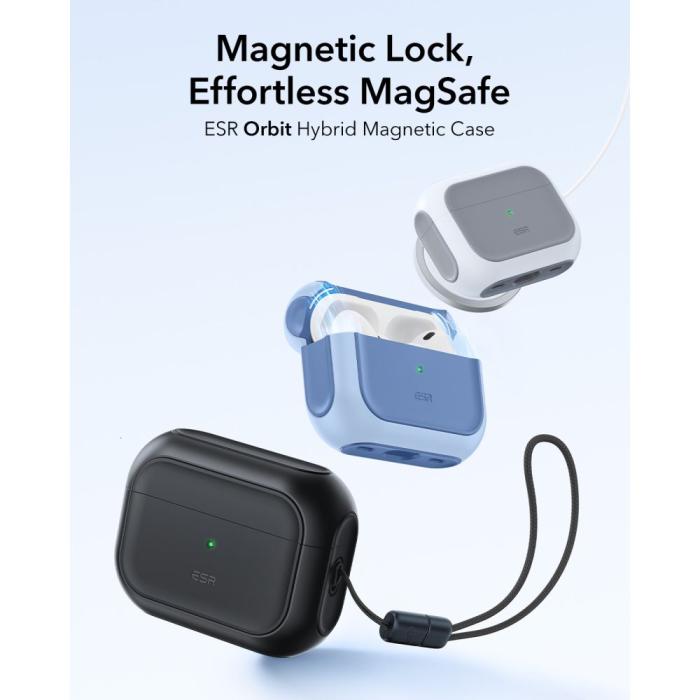 Bild 2, ESR AirPods Pro 3 Skal MagSafe Orbit HaloLock Svart