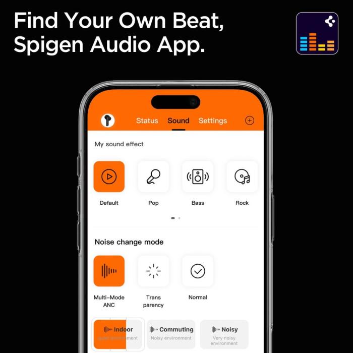 Bild 6, Spigen In-Ear Trådlösa Hörlurar AncPro Svart