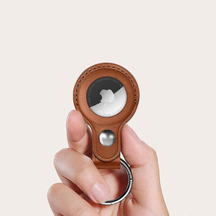 Bild 2, Tech-Protect Apple AirTag Hållare NaturalFit Brun