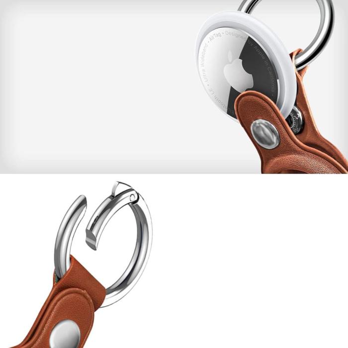 Bild 4, Tech-Protect Apple AirTag Hållare NaturalFit Brun