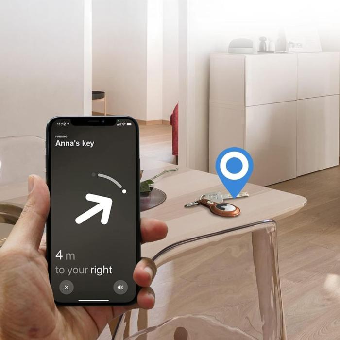 Bild 5, Tech-Protect Apple AirTag Hållare NaturalFit Brun