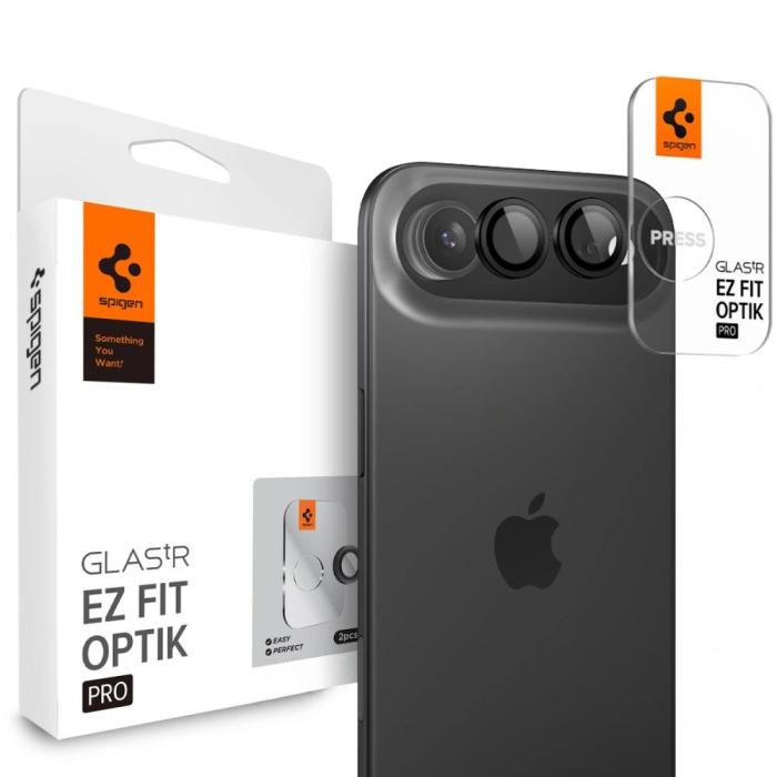Bild 1, Spigen iPhone Air 2-PACK Linsskydd GLAS.tR 