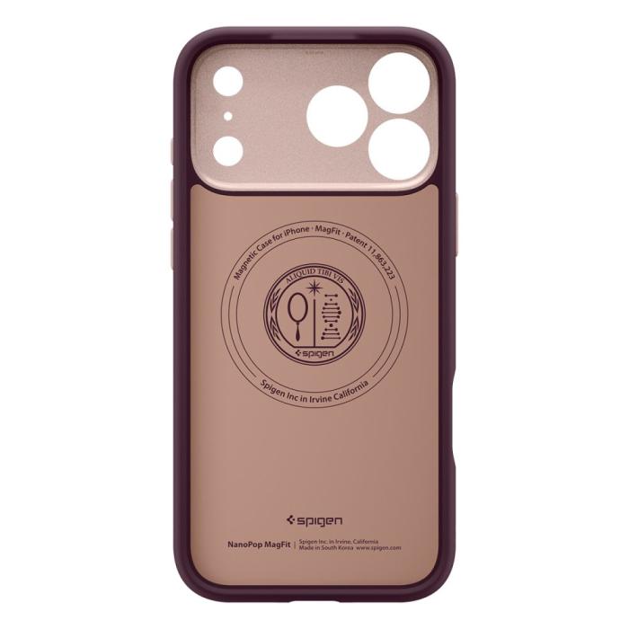 Bild 3, Spigen iPhone 17 Pro Max Skal MagSafe Nano Pop Burgundy Bean