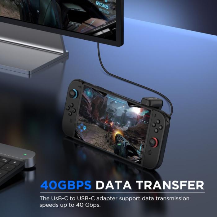 Bild 4, Tech-Protect USB-C - USB-C Adapter UltraBoost Svart