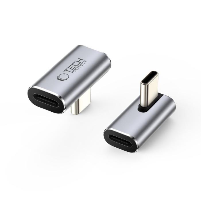 Bild 1, Tech-Protect USB-C - USB-C Adapter UltraBoost Grå