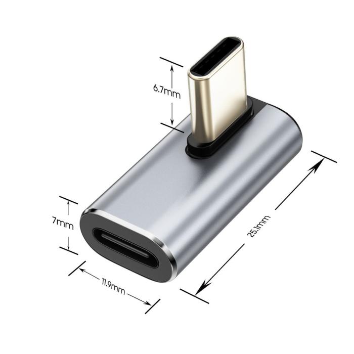 Bild 2, Tech-Protect USB-C - USB-C Adapter UltraBoost Grå