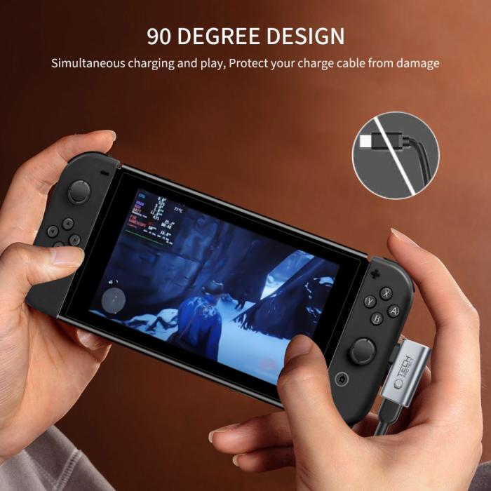 Bild 4, Tech-Protect USB-C - USB-C Adapter UltraBoost Grå