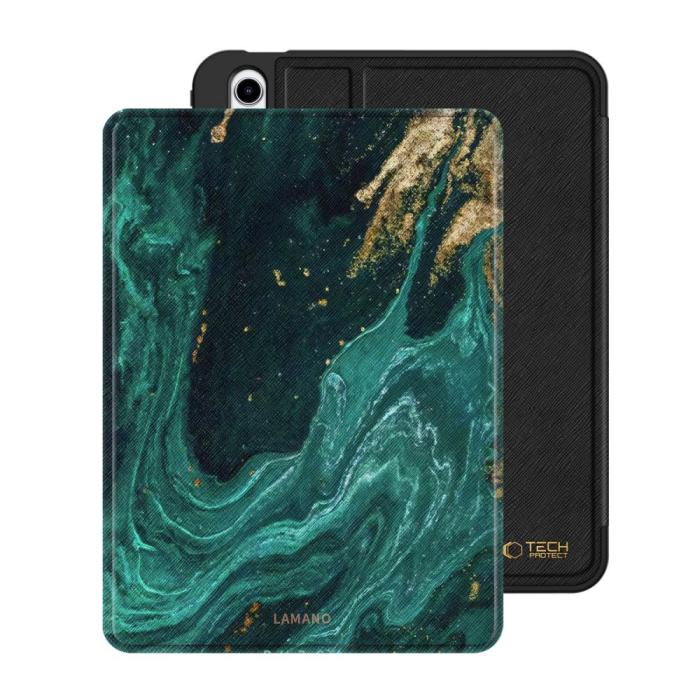 Bild 3, Tech-Protect iPad 11 2025 / iPad 10.9 2022 Fodral Lamano Verde Aura