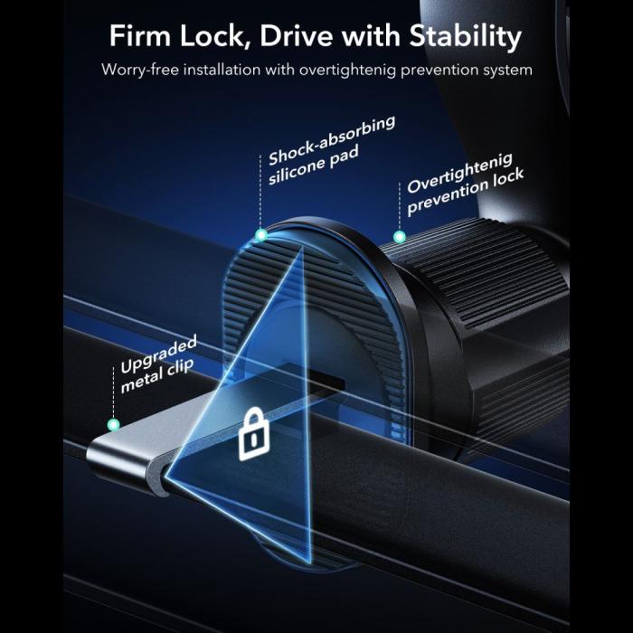 Bild 5, ESR 25W Qi2.2 Magnetisk MagSafe Billaddare CryoBoost Svart