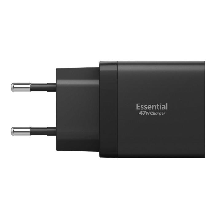 Bild 3, Spigen 47W Väggladdare USB-C Essential Svart
