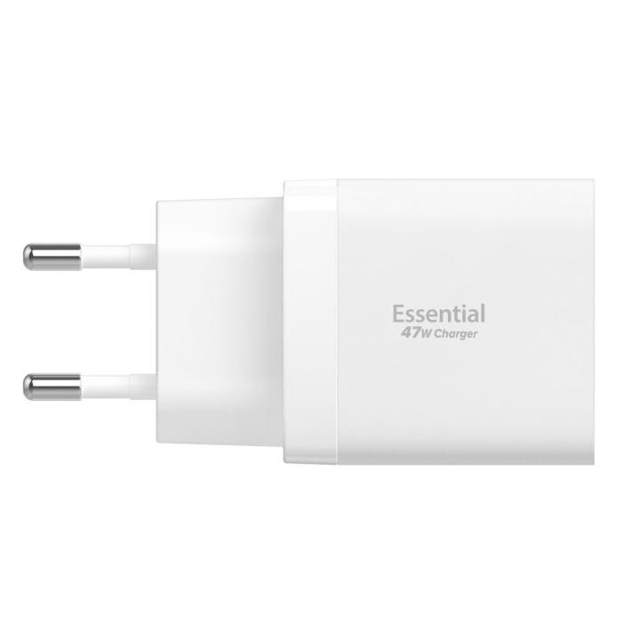 Bild 3, Spigen 47W Väggladdare USB-C Essential Vit