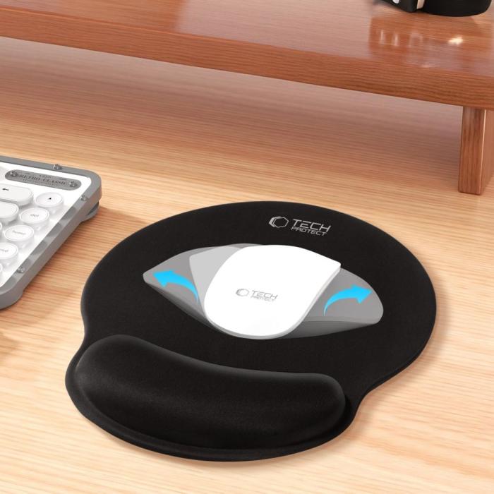 Bild 5, Tech-Protect Musmatta Med Handledsstöd 25x22.5 cm Svart