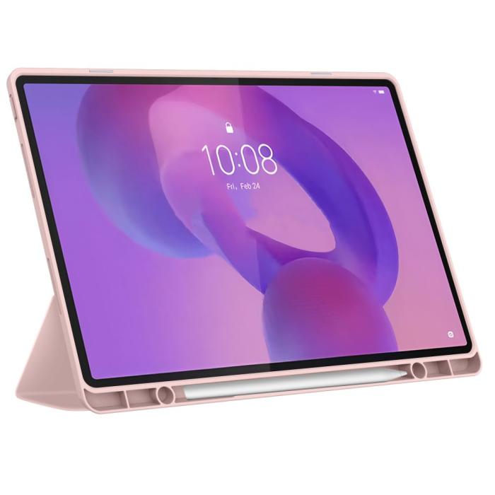 Bild 4, Tech-Protect Lenovo Idea Tab Plus Fodral SC Pennhållare Rosa