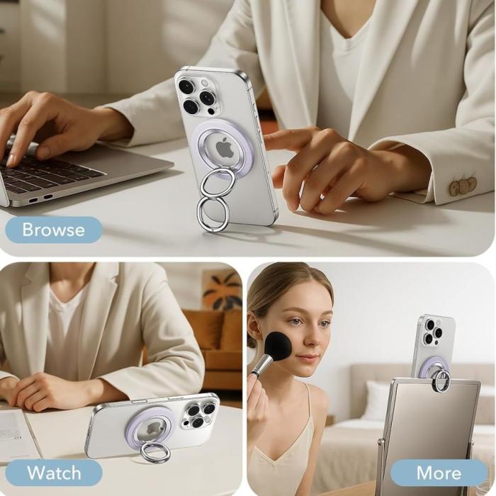 Bild 4, ESR Magnetisk MagSafe Ringhållare HaloLock Lavender