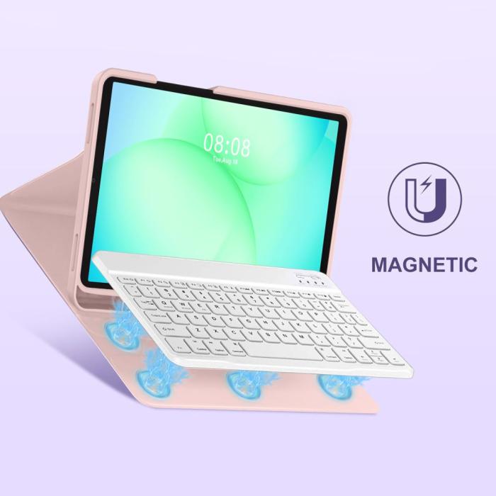 Bild 5, Tech-Protect Galaxy Tab A11/A9 Fodral SC Tangentbord Rosa