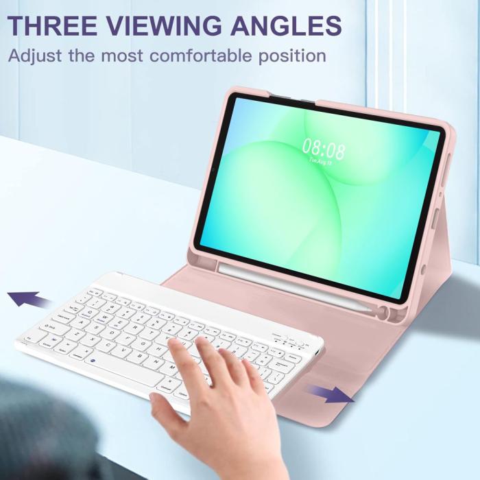 Bild 6, Tech-Protect Galaxy Tab A11/A9 Fodral SC Tangentbord Rosa