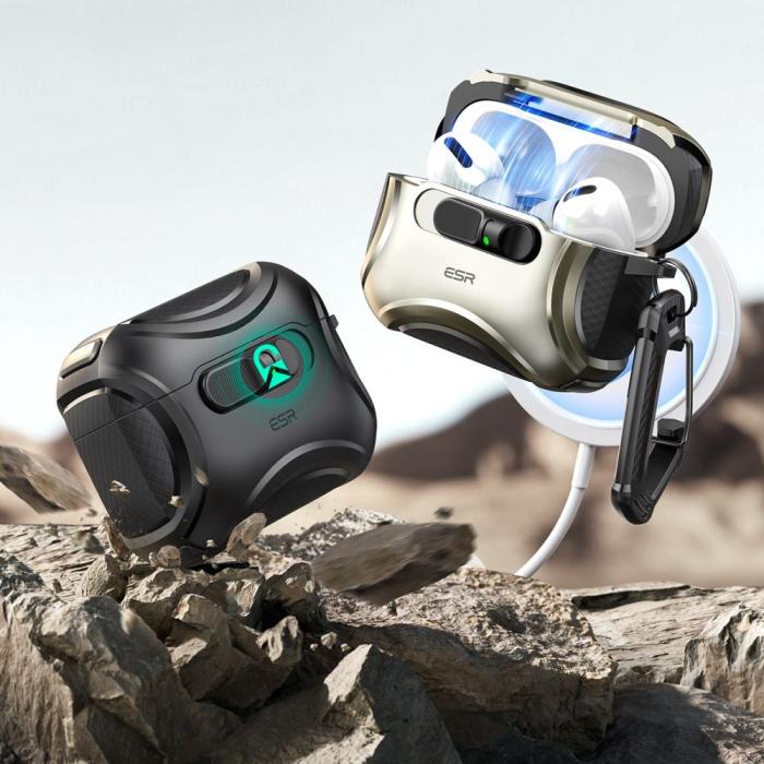 Bild 2, ESR AirPods Pro 3 Skal MagSafe Cyber FlickLock HaloLock Svart