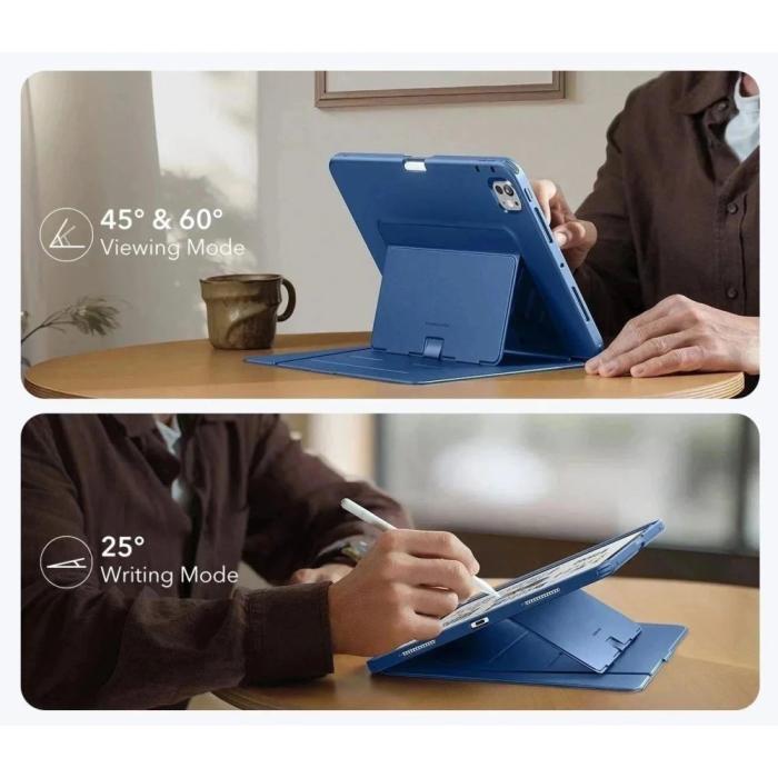 Bild 4, ESR iPad Pro 11 2025/2024 Fodral Flip Hybrid Navy Blue