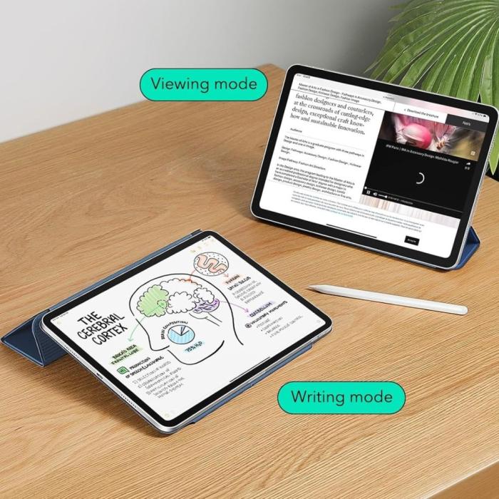 Bild 4, ESR iPad Pro 13 2025/2024 Fodral 2in1 Magnet Rebound Navy Blue