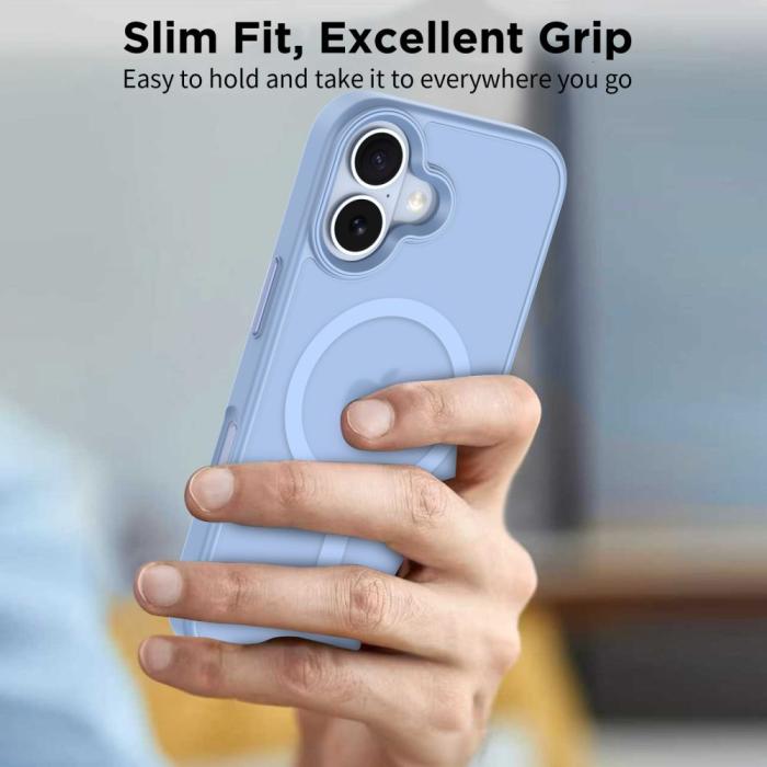 Bild 6, Tech-Protect iPhone 17 Skal MagSafe MagMat Mist Blue