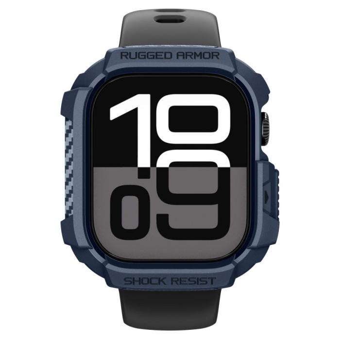 Bild 6, Spigen Apple Watch 11/10 42 mm Skal Rugged Armor Navy Blue