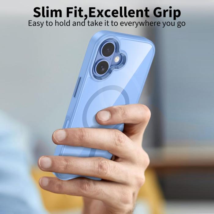 Bild 6, Tech-Protect iPhone 17 Skal MagSafe MagMat Blue / Clear