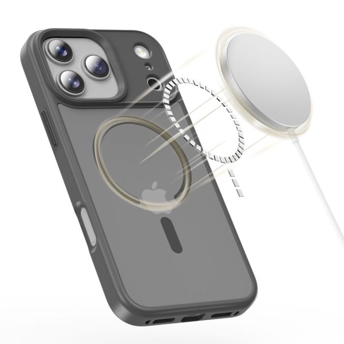 Bild 4, Tech-Protect iPhone 17 Pro Skal MagSafe MagMat Crayon Grey