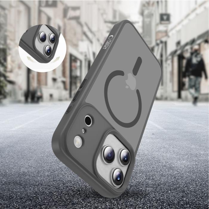 Bild 6, Tech-Protect iPhone 17 Pro Skal MagSafe MagMat Crayon Grey