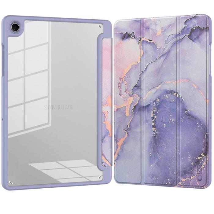 Bild 2, Tech-Protect Galaxy Tab A11/A9 Fodral SC Hybrid Violet Marble
