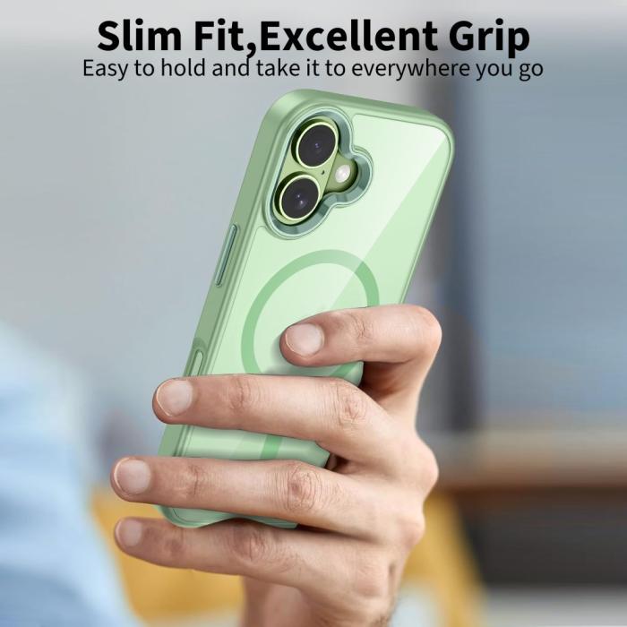 Bild 6, Tech-Protect iPhone 17 Skal MagSafe MagMat Sage / Clear