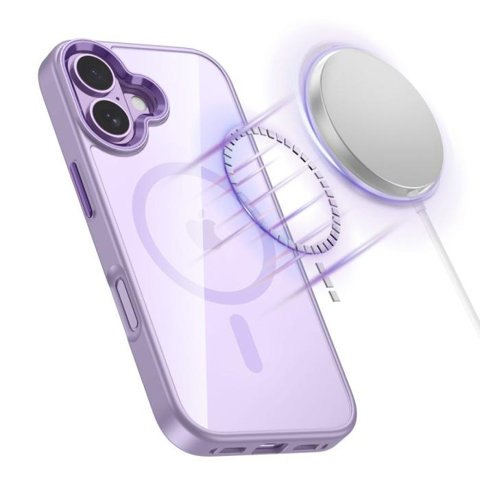 Bild 4, Tech-Protect iPhone 17 Skal MagSafe MagMat Lavender / Clear