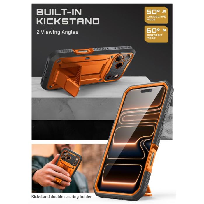 Bild 5, Supcase iPhone 17 Pro Max Skal Unicorn Beetle Pro Coral