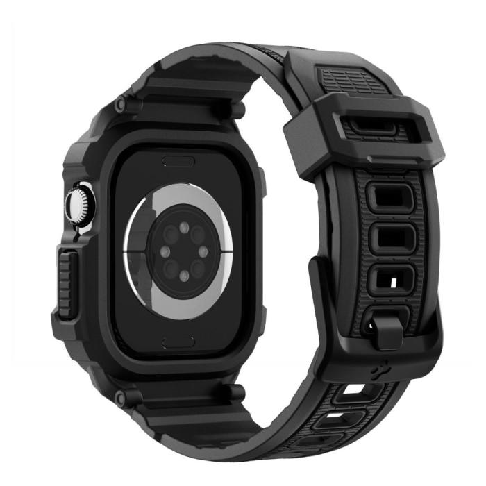 Bild 3, Spigen Apple Watch 11/10 42 mm Skal/Armband Rugged Armor Svart