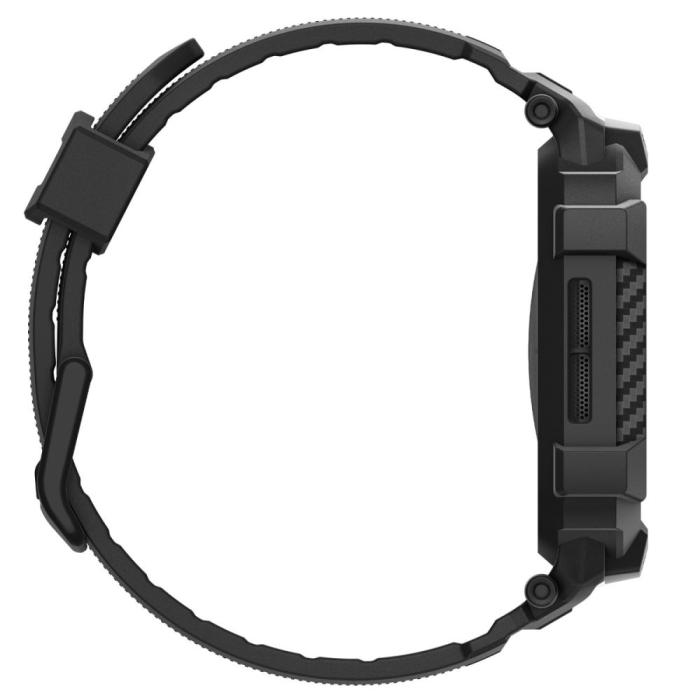 Bild 4, Spigen Apple Watch 11/10 42 mm Skal/Armband Rugged Armor Svart